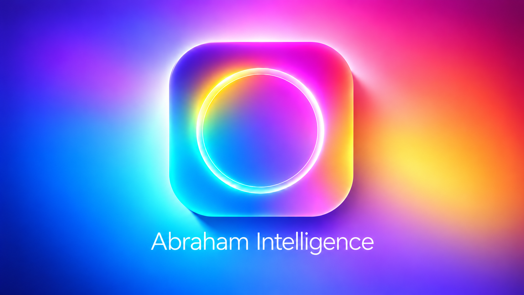 Abraham Intelligence artwork: a luminous spectrum-coloured icon