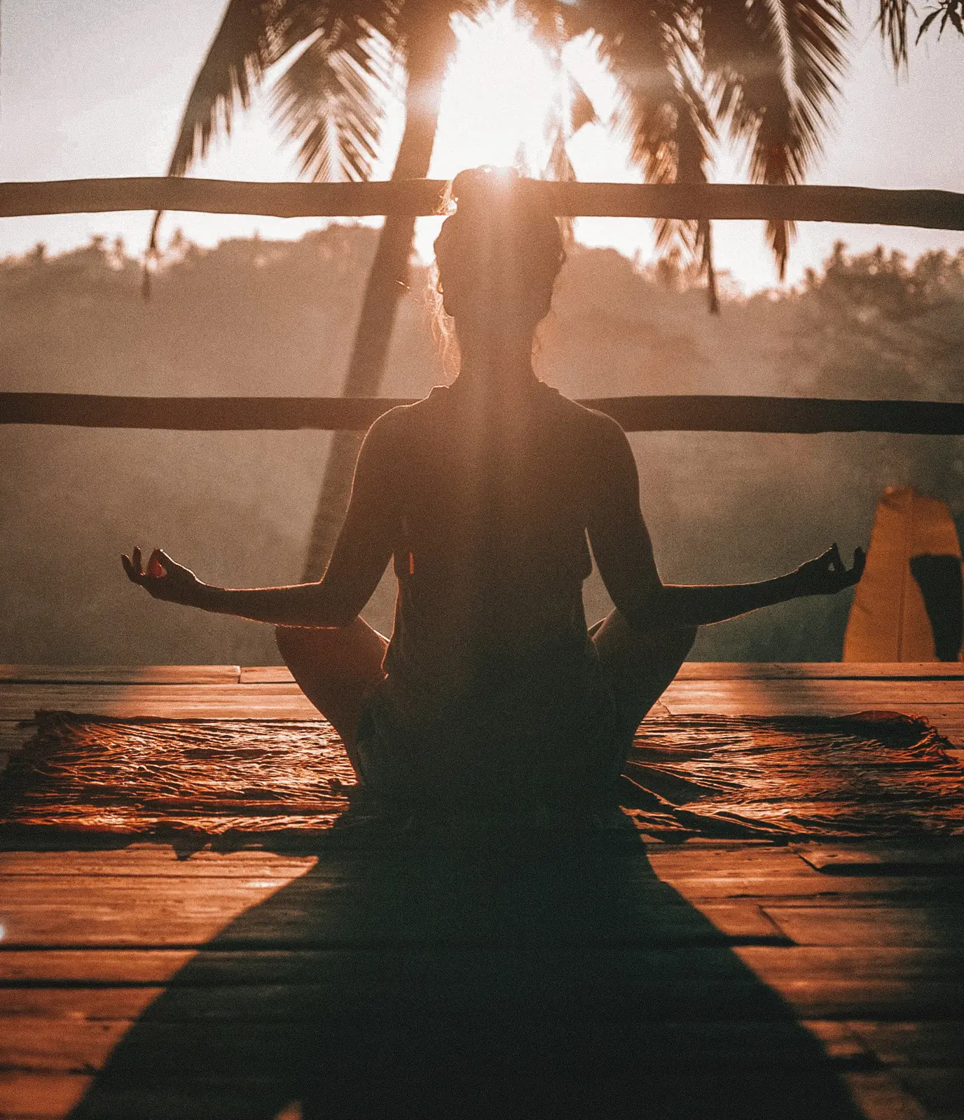 An athlete at sunset, the start of an endurance journey