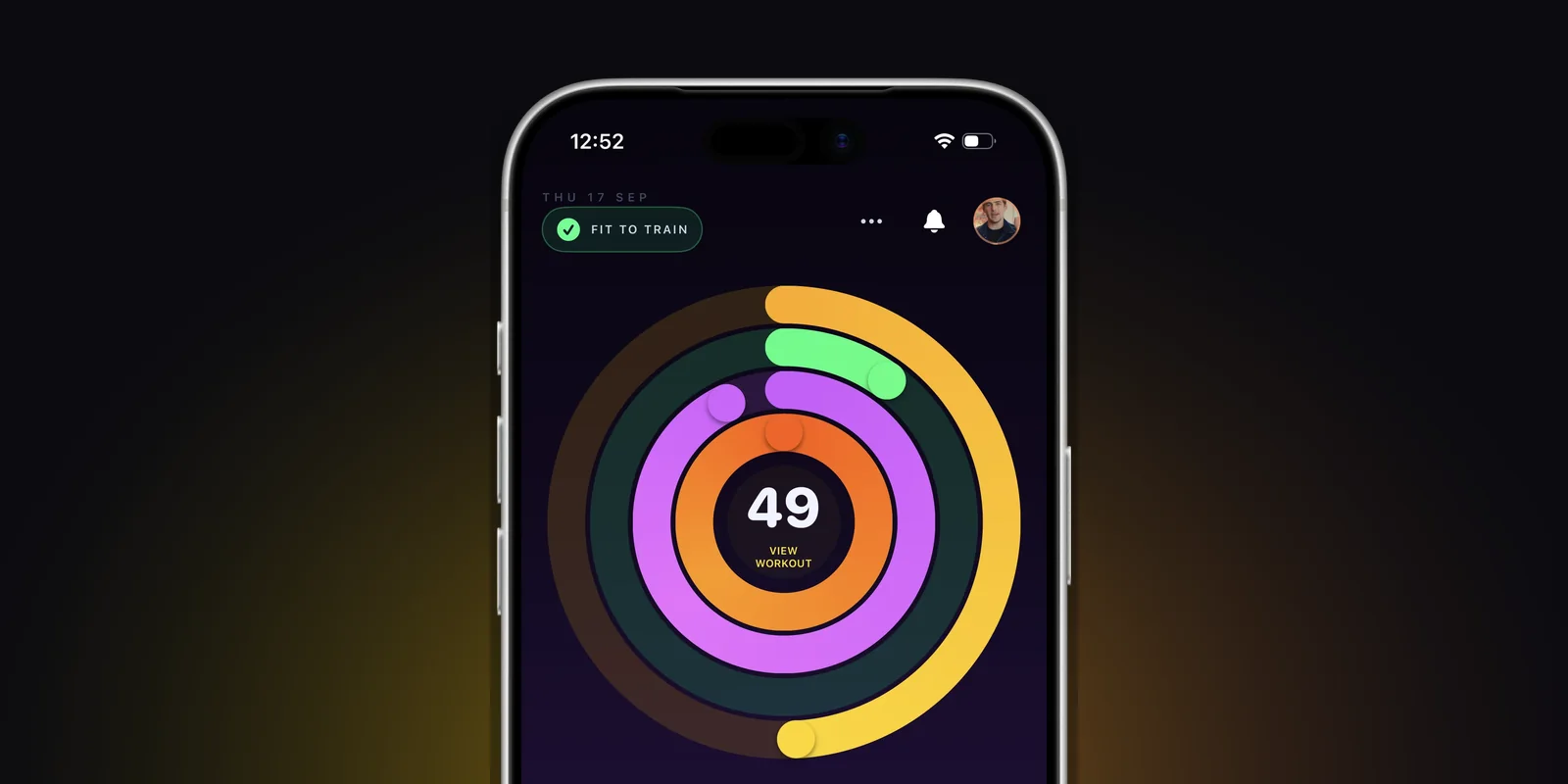 The Unbroken Today screen on iPhone with the four Protocol rings