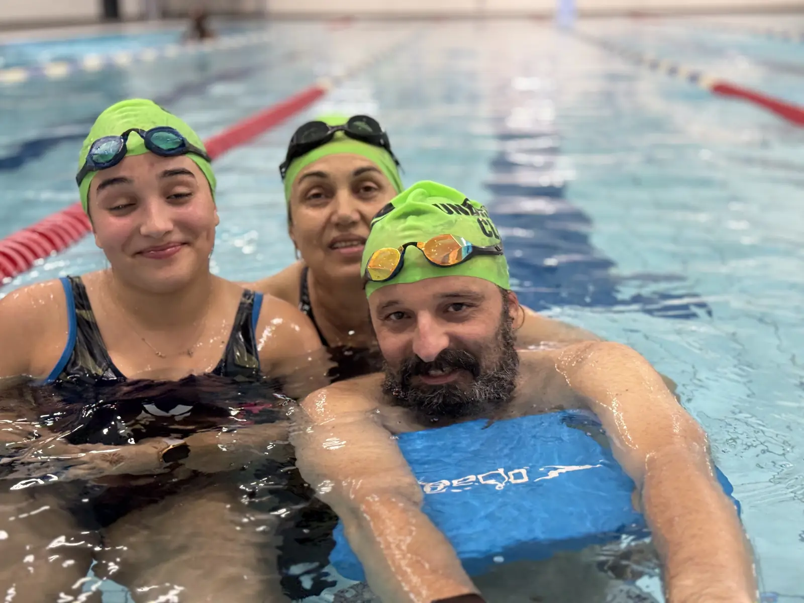 Unbroken Triathlon Club swimmers training at the pool