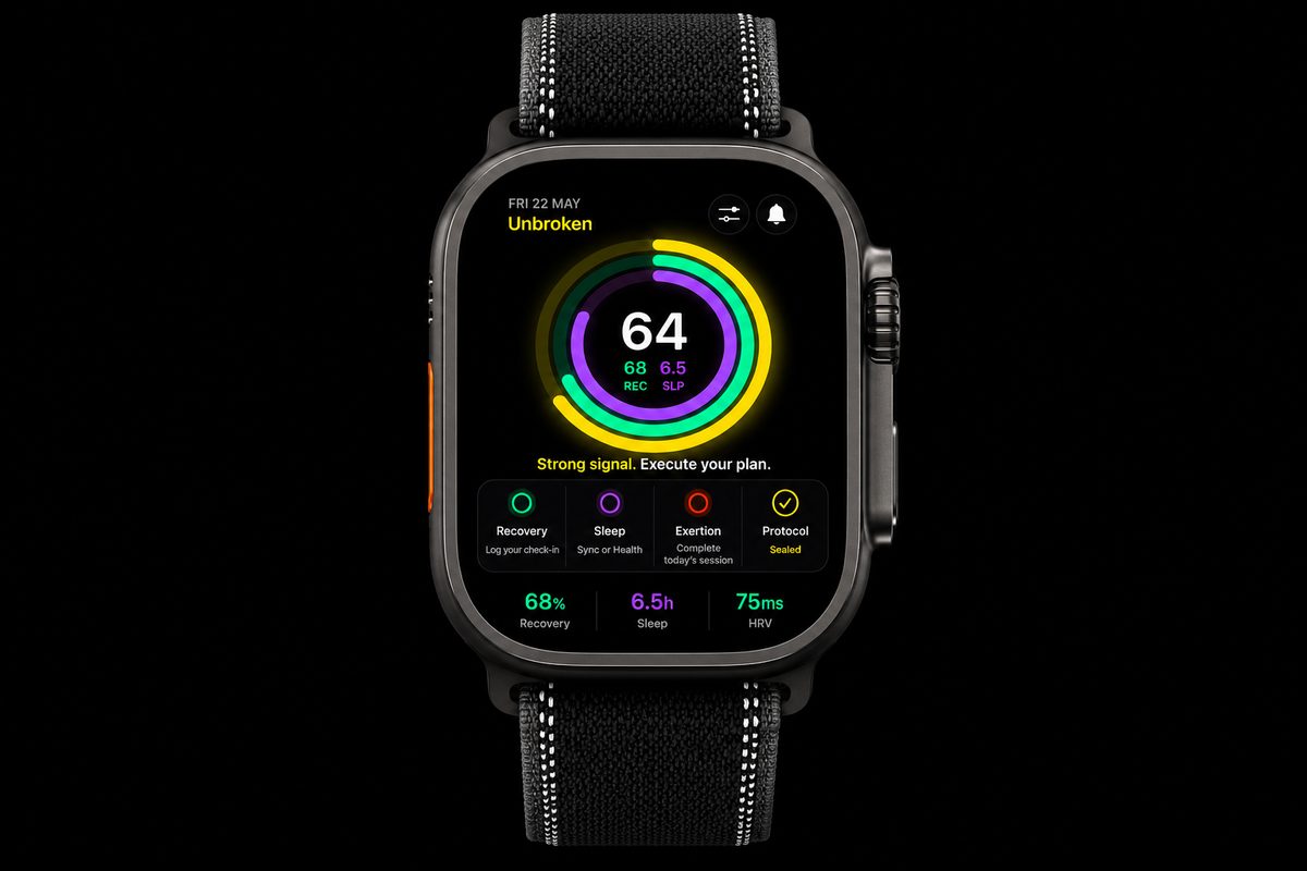 Unbroken Protocol app aligning your training to your nervous-system state